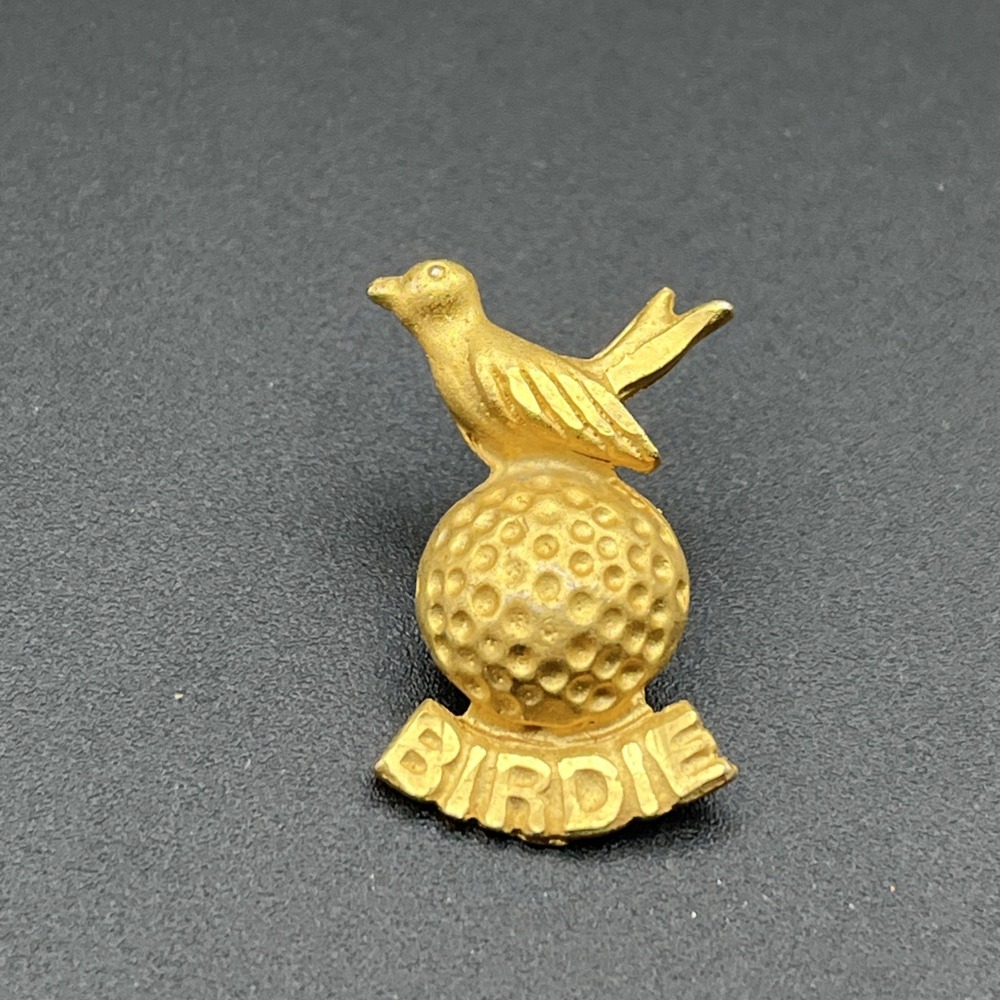 Birdie Bird Golf Ball Gold‎ Tone Lapel Hat Pin